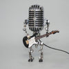 RetroRock™ Robot - Vintage Metalen Microfoon Robot Bureaulamp