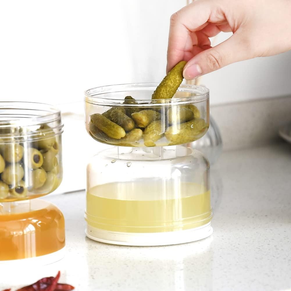 Globetrek° PickleJar - Pickle En Olives Pot Container Met Zeef