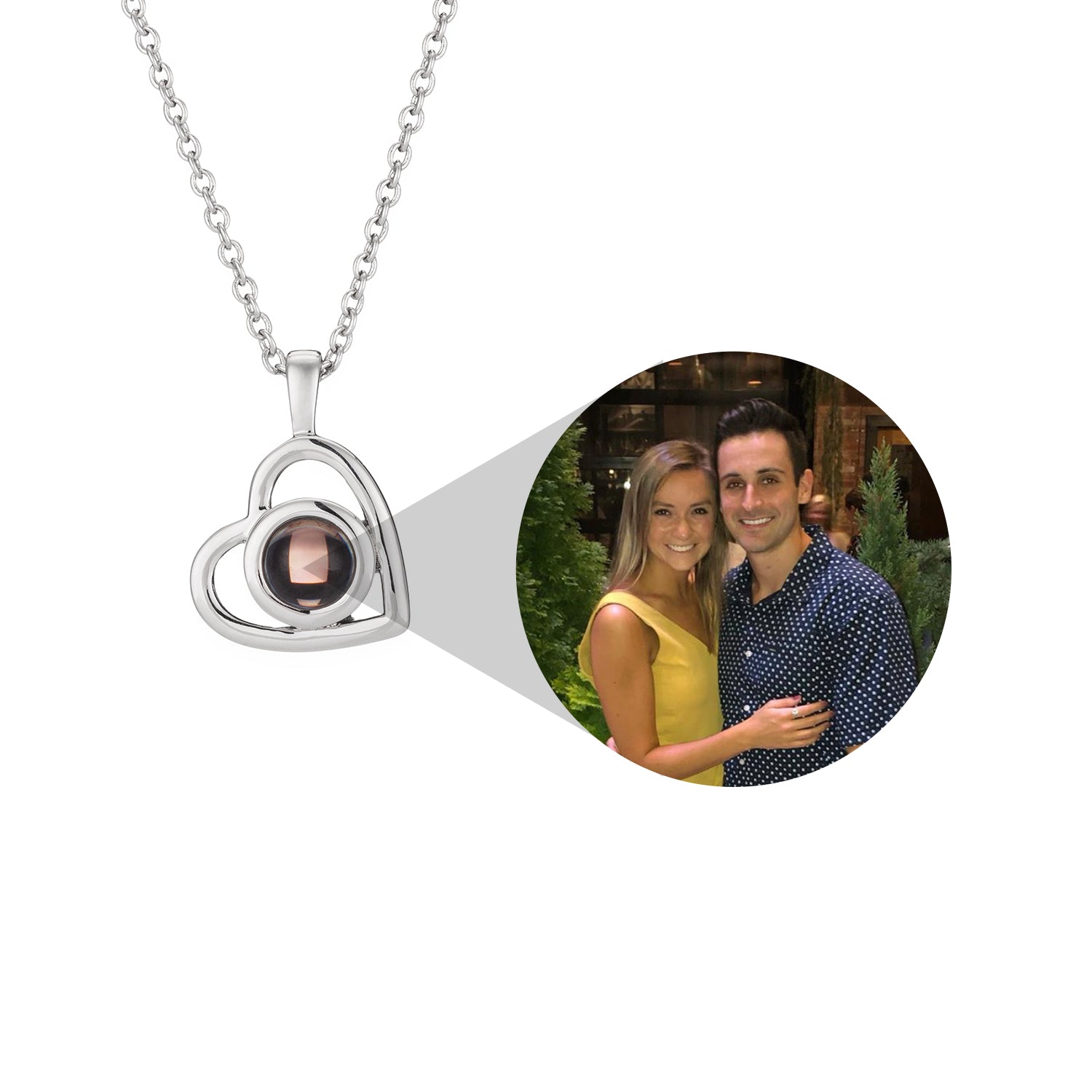 Gepersonaliseerde Hart Foto Ketting